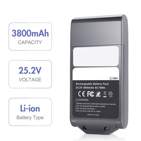 Batterie personnalisée en gros 21.6 V/25.2 V pour aspirateur à