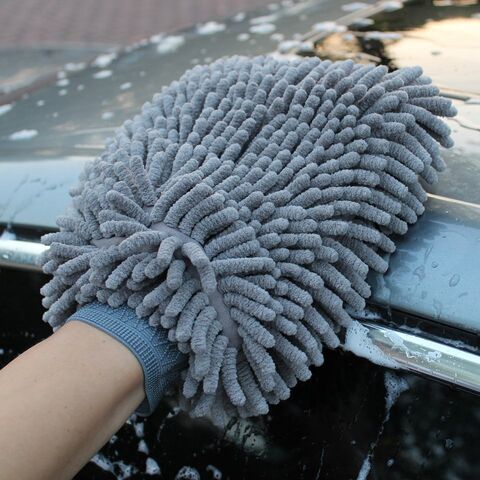 Microfiber Dusting Gloves , Dusting Cleaning Glove for Plants, Blinds,  Lamps,and Small Hard to Reach Corners(Grey+Green) 