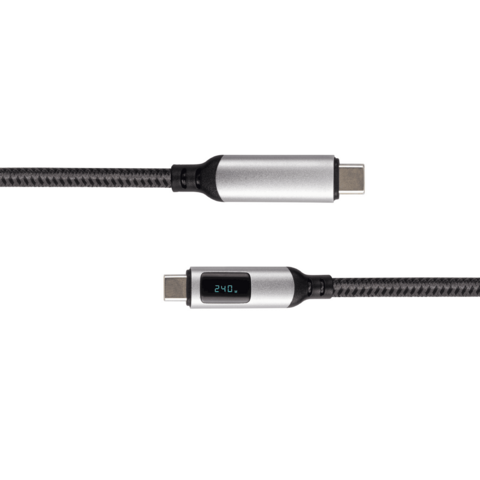 Cable USB 4 Tipo C a Tipo C con Pantalla Digital LED de Alta Velocidad para Datos y Carga de 100W/240W al por Mayor de Fábrica