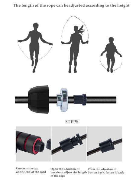 Sqf Jump Rope High Quality Jump Rope Weighted Skipping Jumping Outdoor Goods Wire ...