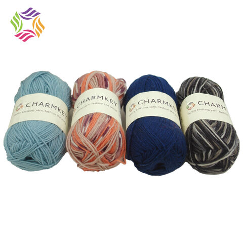 Compre Charmkey Multiple Color Blend 75% Lã 25% Nylon Fios Para Crochet  Hand Knittig Sweater Socks e Fio Blent de China por grosso por 1.1 USD