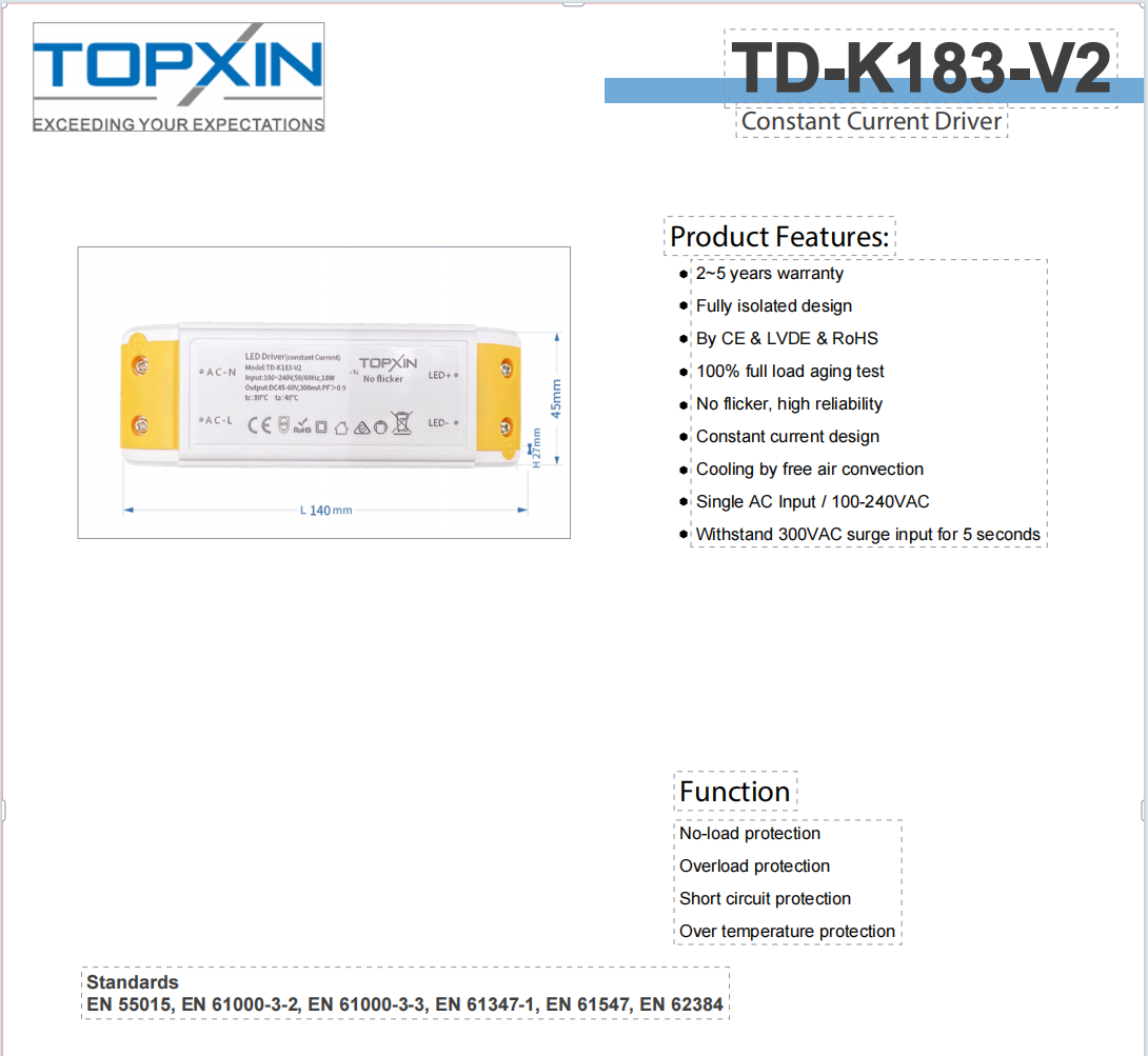 Buy Wholesale China Led Drivers No-load Protection Overload Protection ...
