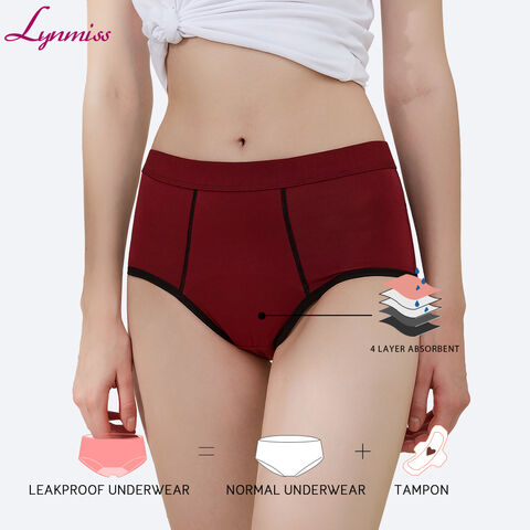Buy Wholesale China Lynmiss 5 Layers Leak Proof Comfortable Sexy Women  Underwear Menstrual Panties Teen Girl Bamboo Period Panties & Period  Panties Underwear at USD 1.96