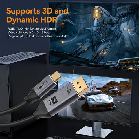 سعر المصنع كابل USB 3.1 نوع C ذكر إلى ذكر DP 8K 60 هرتز DisplayPort لشاشة العرض/الكمبيوتر المحمول