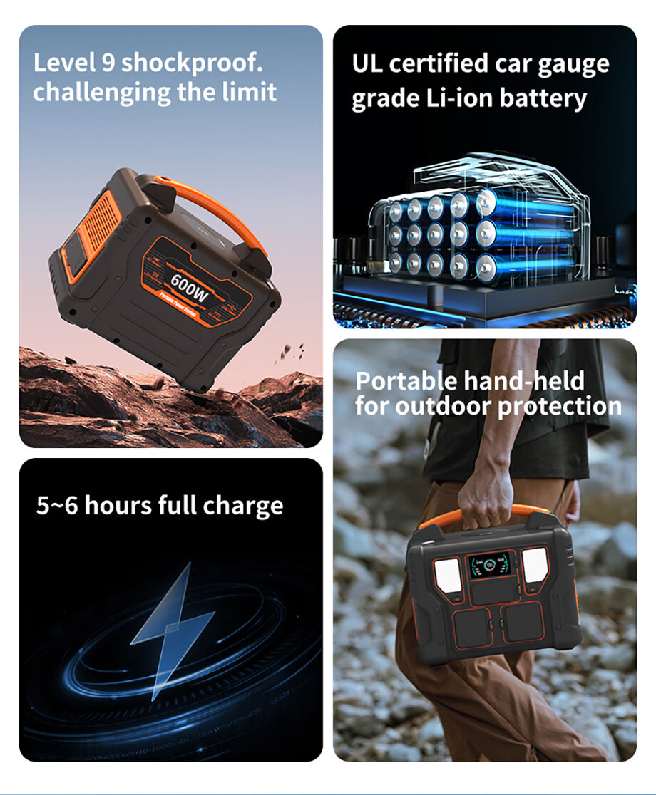 Station D'alimentation Portable KS 1200PS-FC – 1200W, Batterie Lithium 1110Wh, 2600W Pic, Lampe LED, Pour Camping Et Dépannage - 3