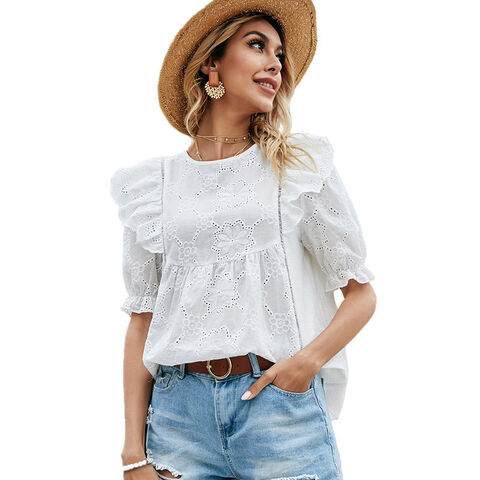 Women Women Tunic Cardigan Tees Pullovers Blouses Drawstring Blouses Solid  Blouse Tops Floral Print Puff Linen Shirts for Women Bulk Tshirts for  Printing Wholesale
