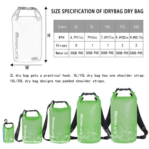 Buy ioutdoorWaterproof Dry Bags Lightweight 2L/5L/10L/20L Keep Dry