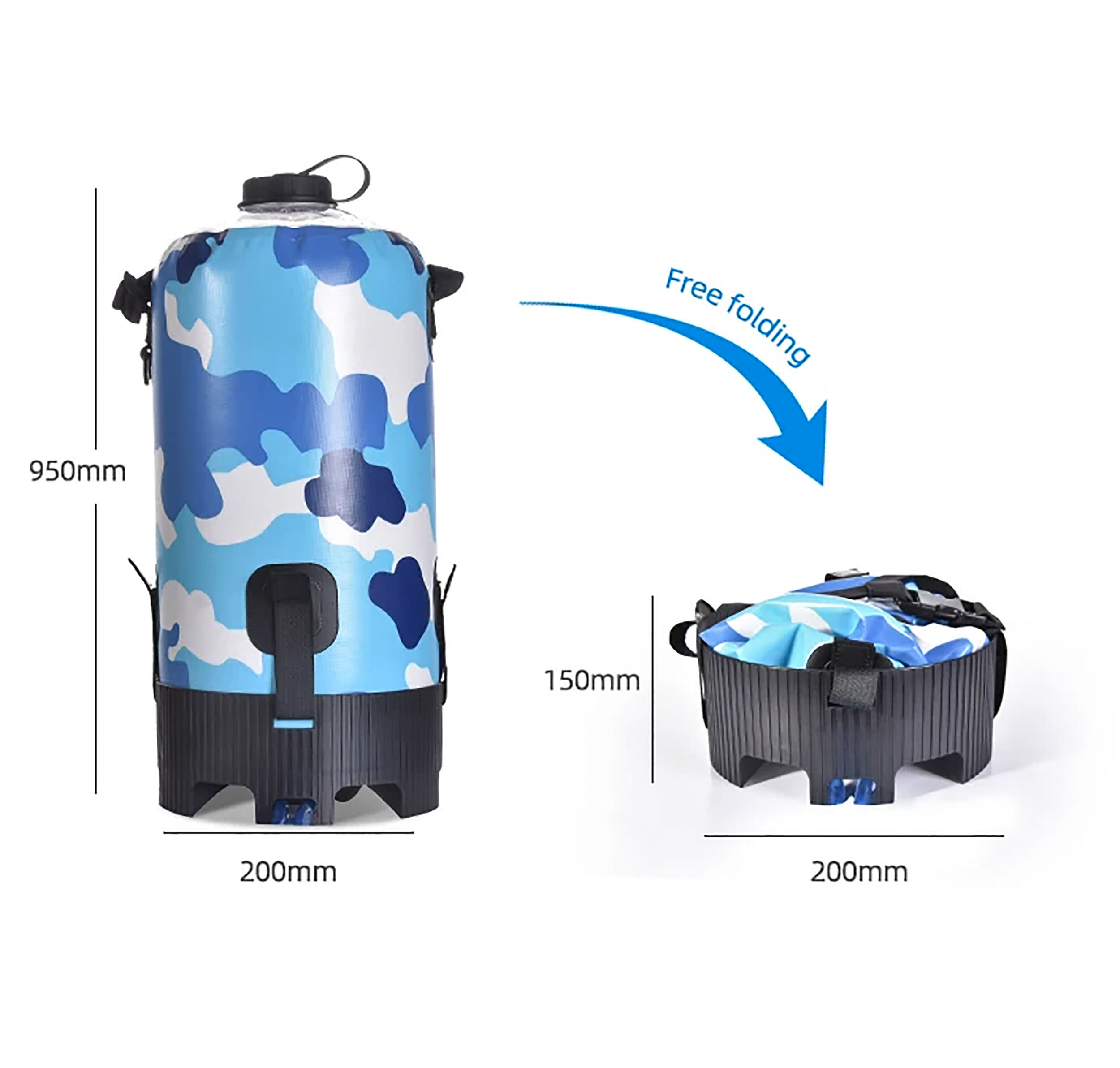 Camping Shower Bag, Solar Heating Portable Shower Bag 40L/10 Gallon Camp  Shower Removable Hose & Switchable Shower Head