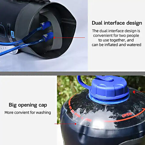 Compre Venta Caliente Portátil Camping Accessoriescamping 12l Solar  Impermeable Bomba De Agua Portátil Ducha Cabeza Manguera Al Aire Libre  Bolsa De Agua y Bolsa De Agua Al Aire Libre de China por