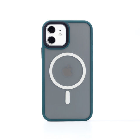 Funda Magnética Transparente para iPhone 12/12 Pro, PC y TPU Suave, Carga Inalámbrica