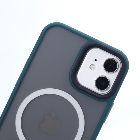 Funda Magnética Transparente para iPhone 12/12 Pro, PC y TPU Suave, Carga Inalámbrica