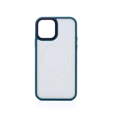 Funda Magnética Transparente para iPhone 12/12 Pro, PC y TPU Suave, Carga Inalámbrica