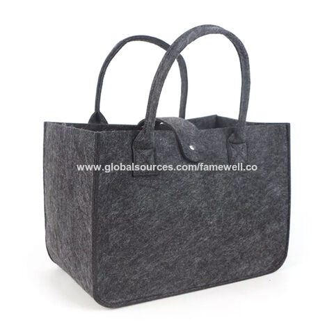 Bolso de compras de fieltro barato para mujer, bolso de mano de fieltro para compras, bolso de regalo