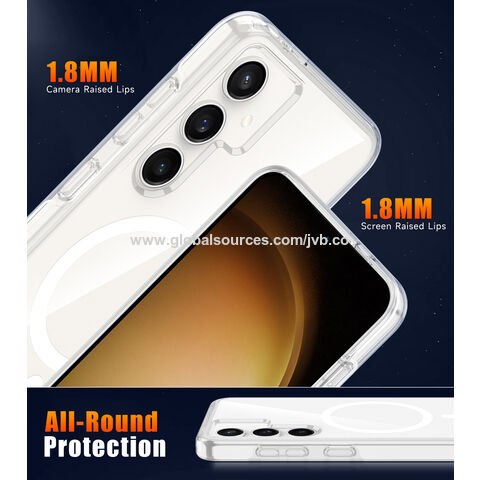 Buy Wholesale China Shock Proof Crystal Tpu+acrylic Anti-shock Clear  Magnetic Mobile Phone Case For Samsung Galaxy S24 S24 Plus S24 Ultra S23  S23u & Hign Transparent Tpu Pc Magnetic Case at USD