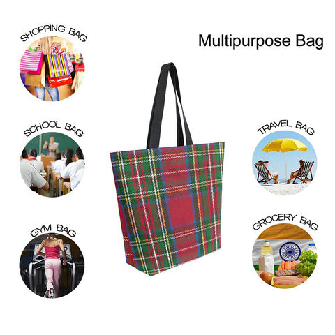 Foldable And Portable Lightweight Tote Bag For Shopping, Could Be Carried  As Shoulder Bag. (blank Version Without Prints)