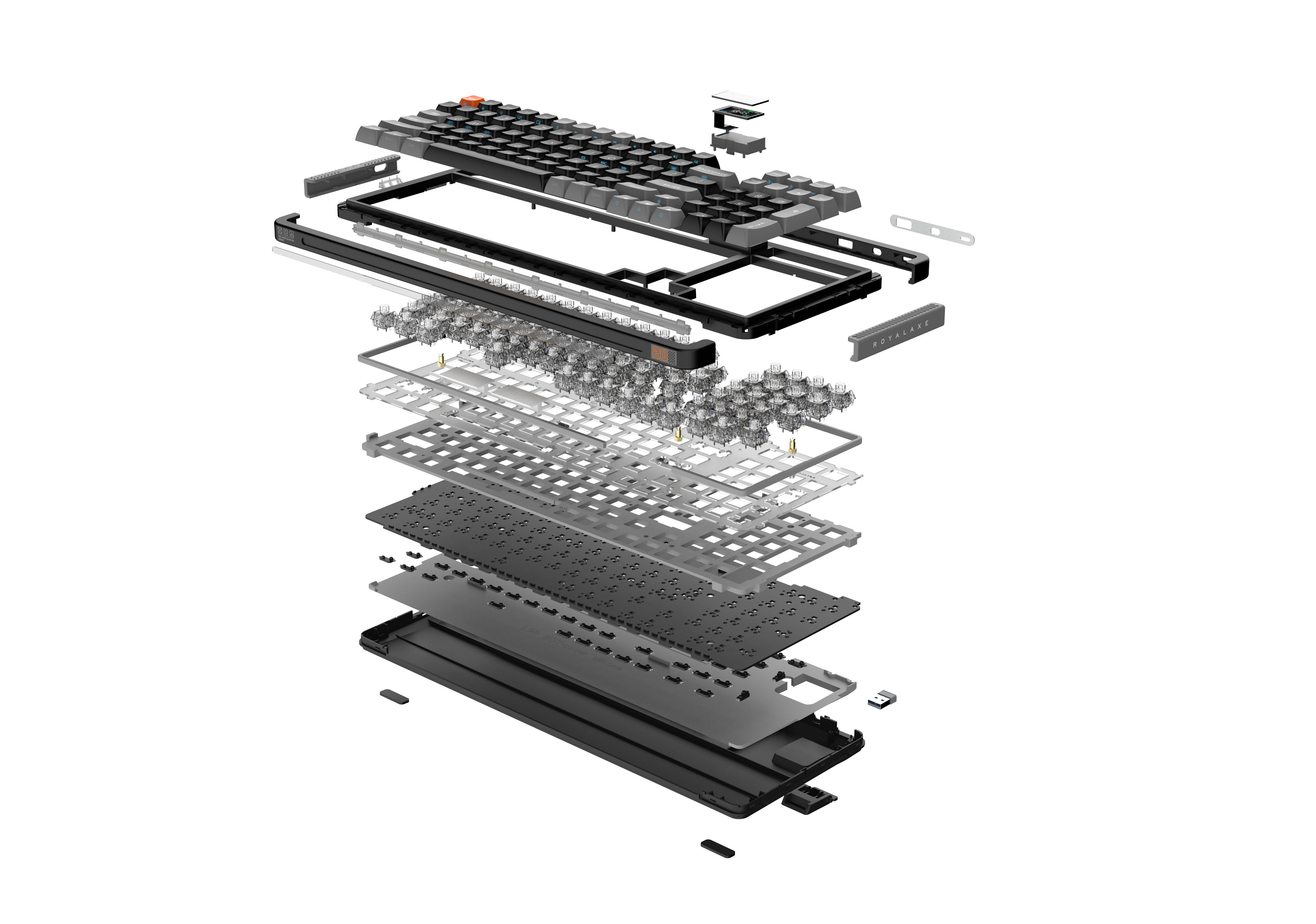 Picture of Gasket Mechanical Gaming Keyboard Wired+wireless+bluetooth Connection ...
