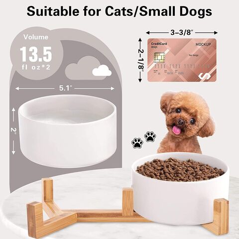 Dog food deals bowl set