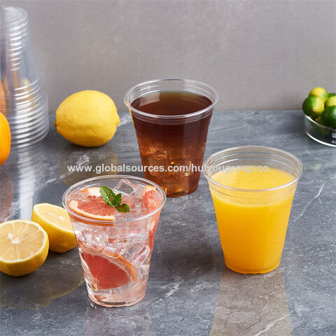 Tazas plásticas de lujo negras de la limonada del logotipo de encargo con las tazas plásticas del café para llevar de la bebida fría del ANIMAL DOMÉSTICO del PLA de la tapa en forma de U