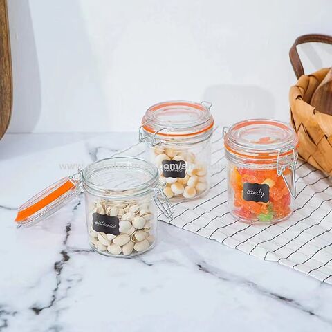 32 Oz Glass Jars with Airtight Lids and Leak Proof Rubber Gasket Wide Mouth Mason  Jars with Hinged Lids for Kitchen Canisters 1000ml - China Glass Storage  Jars with Clip Lids and