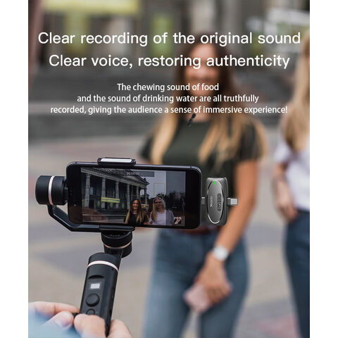 Microphone MEMS sans fil portable Yesido avec réduction du bruit, transmission sans fil, capture vocale à 360° et port de transmission Type-C
