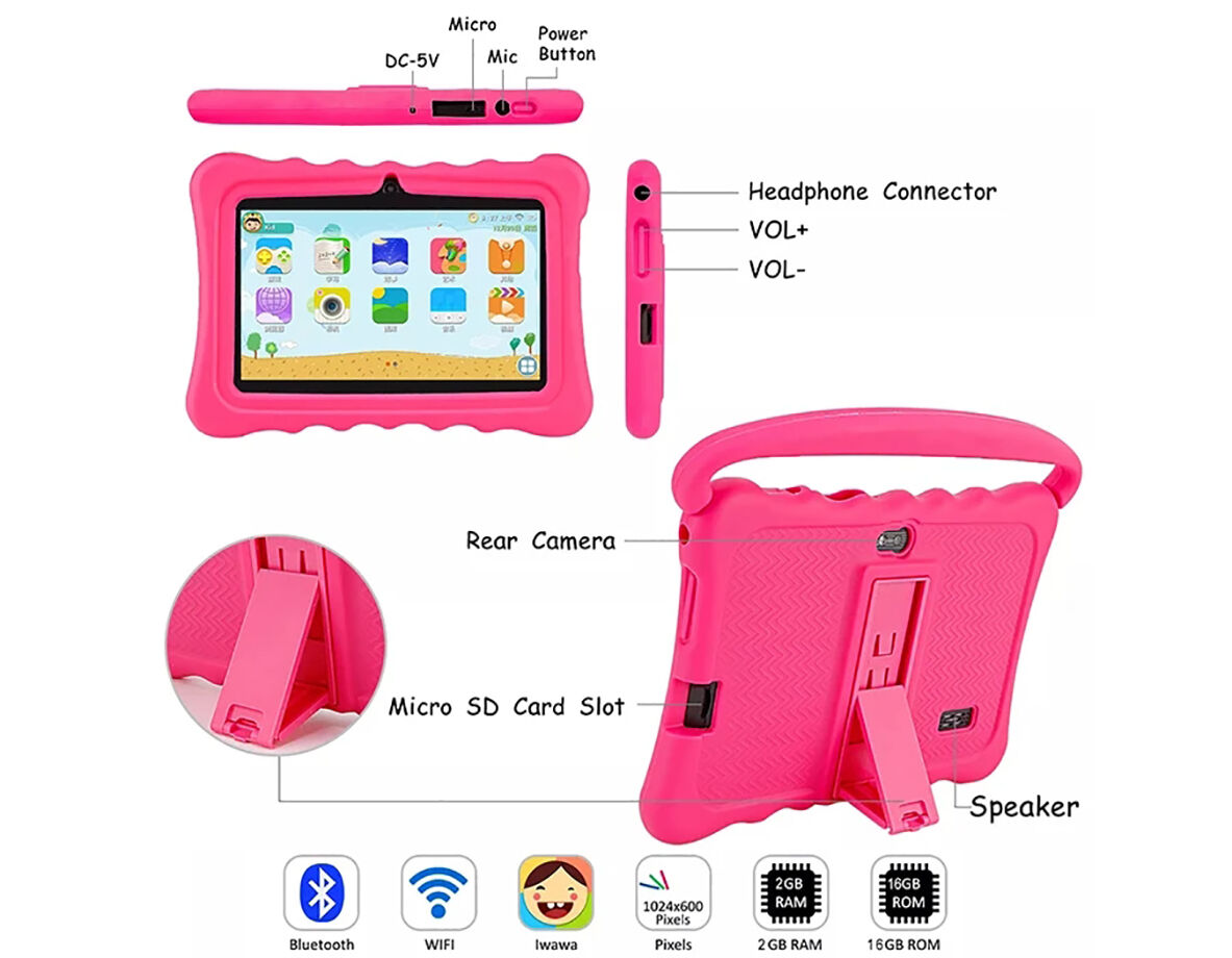 Tablette Enfants 8 Pouces,Octa Core,2GB RAM 32GB ROM,5G WiFi,HD