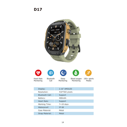 Reloj Inteligente Militar para Hombres (responder/hacer llamadas) Smart  Watch US