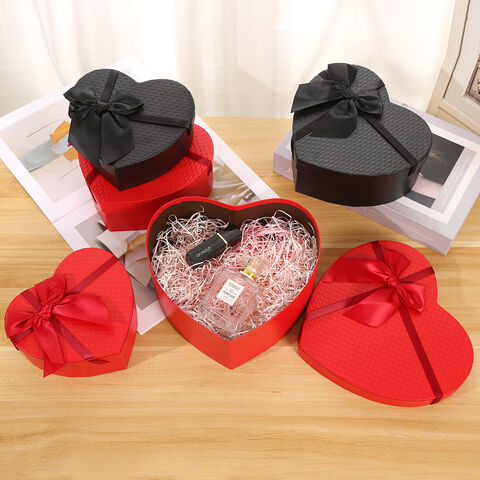 Boîte cadeau coeur rouge, boîte en forme de cœur, petite taille moyenne,  grande taille, boîte cadeau en forme de cœur, boîte cadeau rouge pour