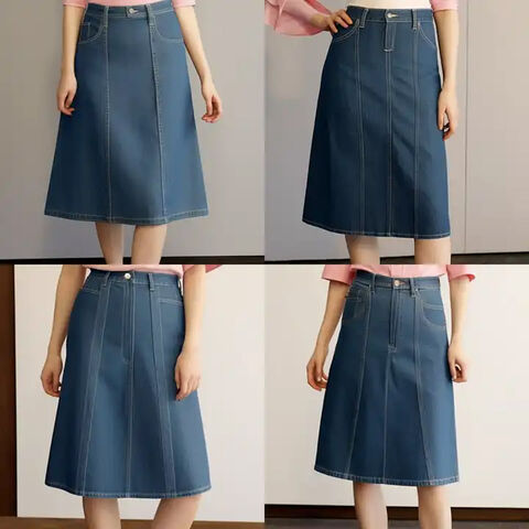 Medium indigo Maxine denim skirt | Fidelity Denim | Women's Midi Skirts &  Mid-Length Skirts | Simons