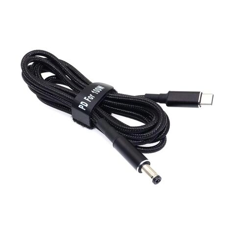 Cable de Carga USB-C a DC, Adaptador de Corriente 1.8M 20V/5A 100W PD Carga Rápida, Salida DC 5.5*2.1 4.5*3.0mm para Cargar Laptops