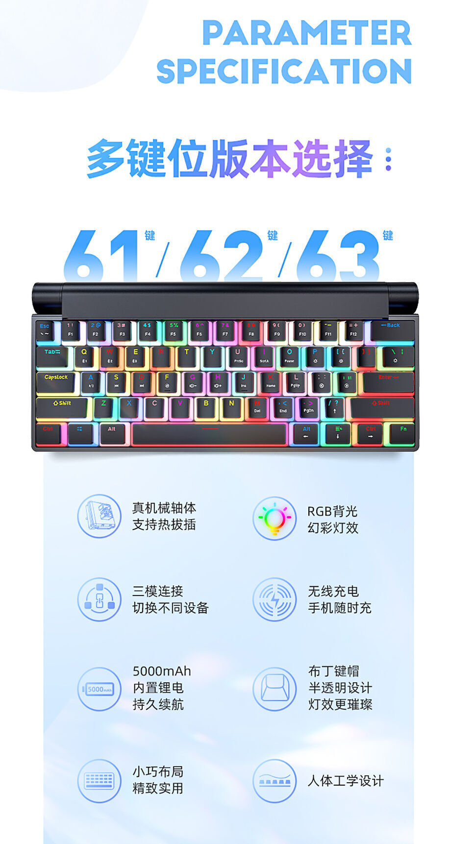 Buy Wholesale China Bsun Mechanical Gaming Keyboard, Rgb Light, Wired ...