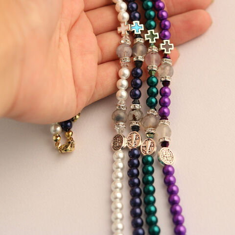 Kaufen Sie China Großhandels-Religiöser Schmuck Benedikt Kreuz Rosenkranz  Katholische Perlen Halskette und Perlen-halskette Großhandelsanbietern zu  einem Preis von 1.75 USD