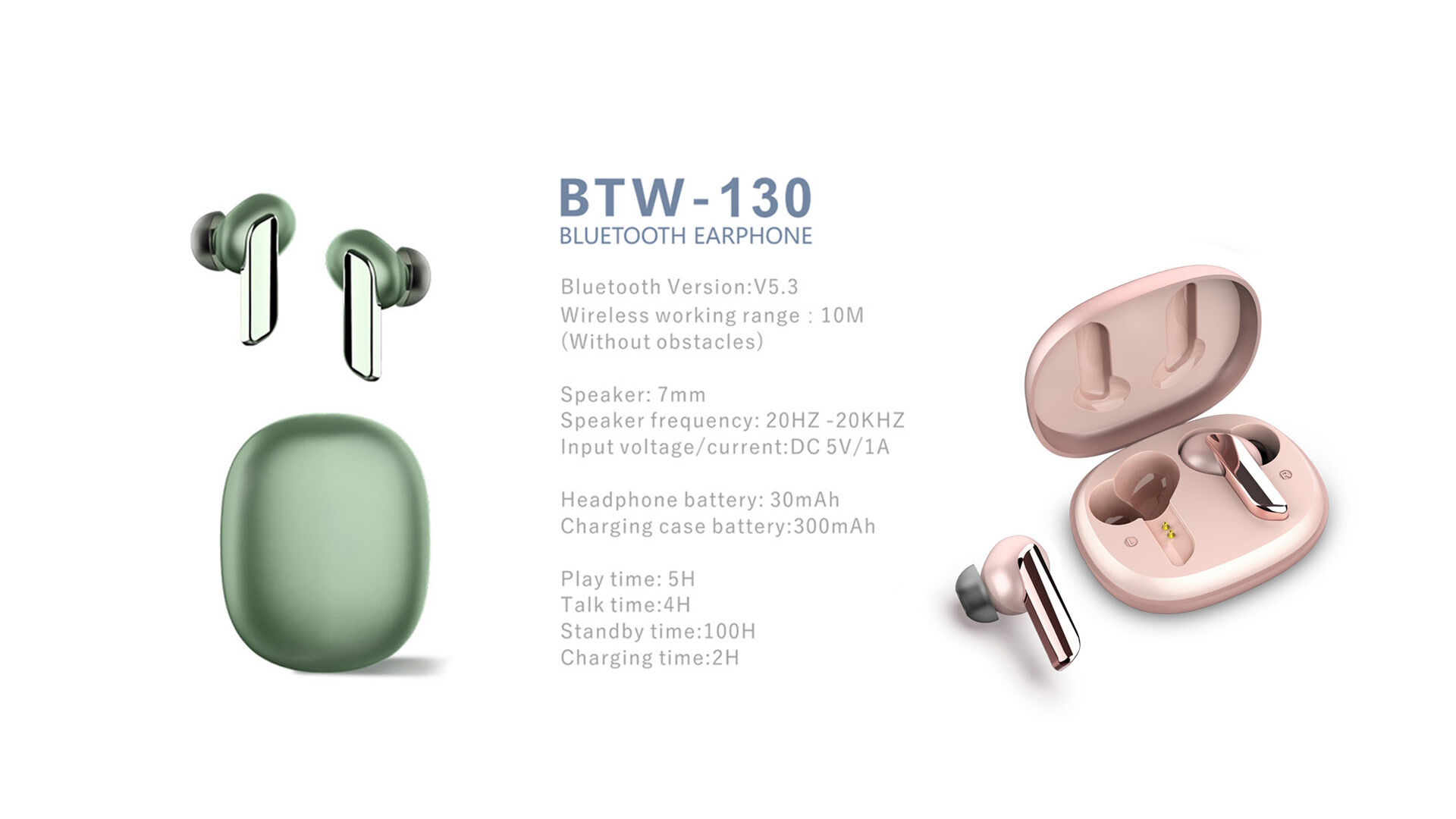 Oem True Wireless Earbuds Bluetooth Headphones Stereo Earphones Type-c ...