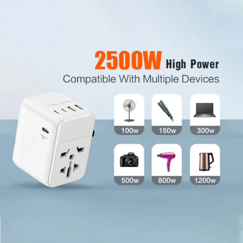 Adaptateur De Prise US UE, Convertisseur De Sortie US Europe