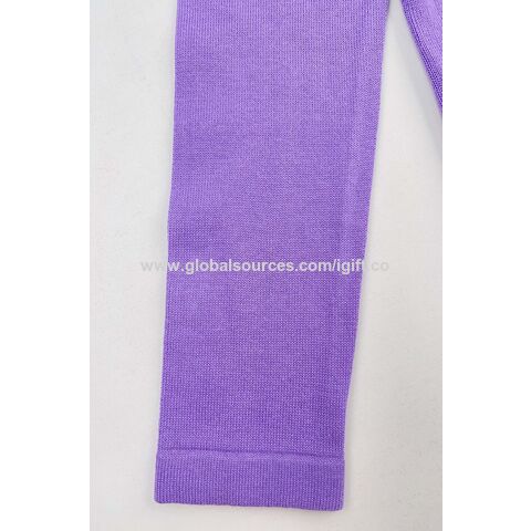 Sedex Damen Strickpullover Lila im Großhandel, Rundhals Baumwoll Strickware Designer Damenpullover