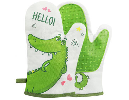 Oven Mitts and Potholders BBQ Gloves-Oven Mitts and Pot Holders with Recycled Infill Silicone supplier