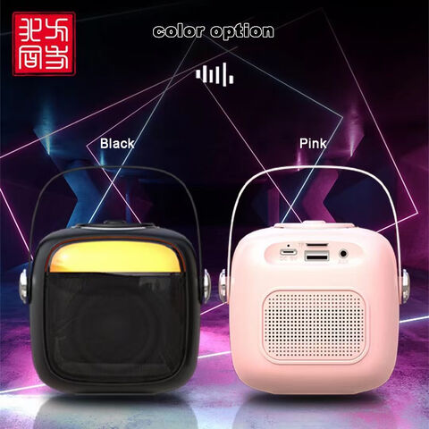 Altavoz de karaoke inalámbrico portátil al por mayor para uso doméstico con micrófonos y altavoz Bluetooth