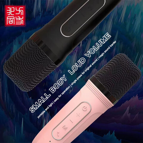 Altavoz de karaoke inalámbrico portátil al por mayor para uso doméstico con micrófonos y altavoz Bluetooth