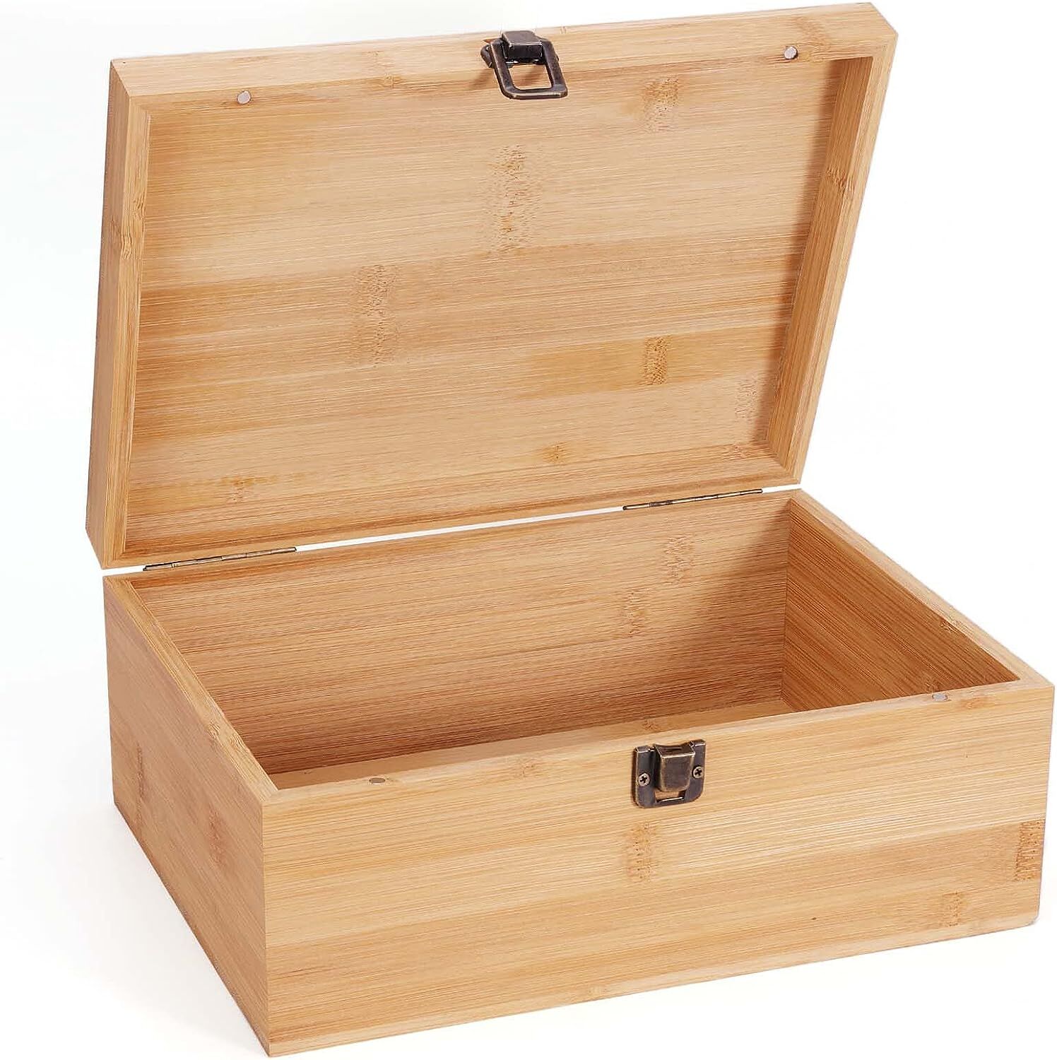 Caja De Madera Decorativa Con Tapa Con Bisagras, Caja D