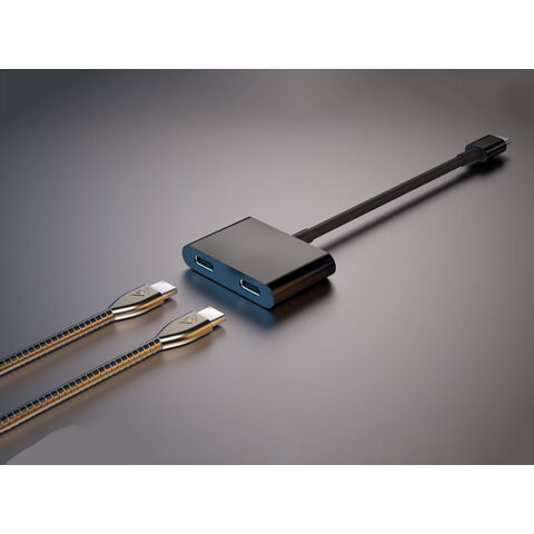 Adaptateur USB C vers Prise Jack 3,5 mm et Chargeur, Adaptateur Casque 2 en  1 de Type C avec Contrôle du Volume de Charge Musicale, Compatible avec