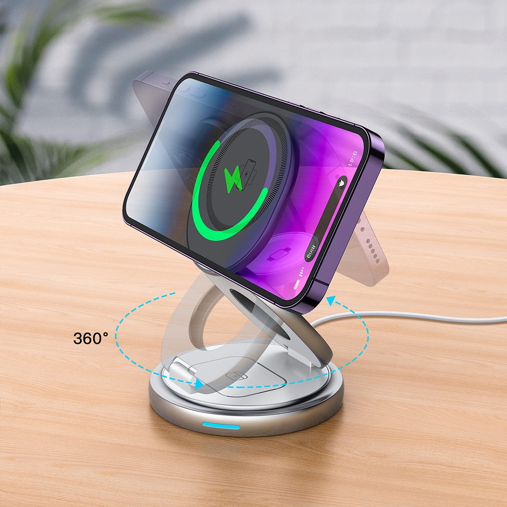 Buy Wholesale China W27 High Quality Oem Wholesale 3 In 1 Wireless Charger Portable 15w Foldable