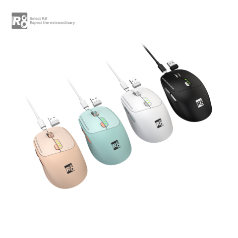 Nouveau en gros 2024 : Souris Gaming RGB Rechargeable sans Fil 6D 2.4G & Bluetooth