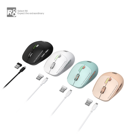 Nouveau en gros 2024 : Souris Gaming RGB Rechargeable sans Fil 6D 2.4G & Bluetooth