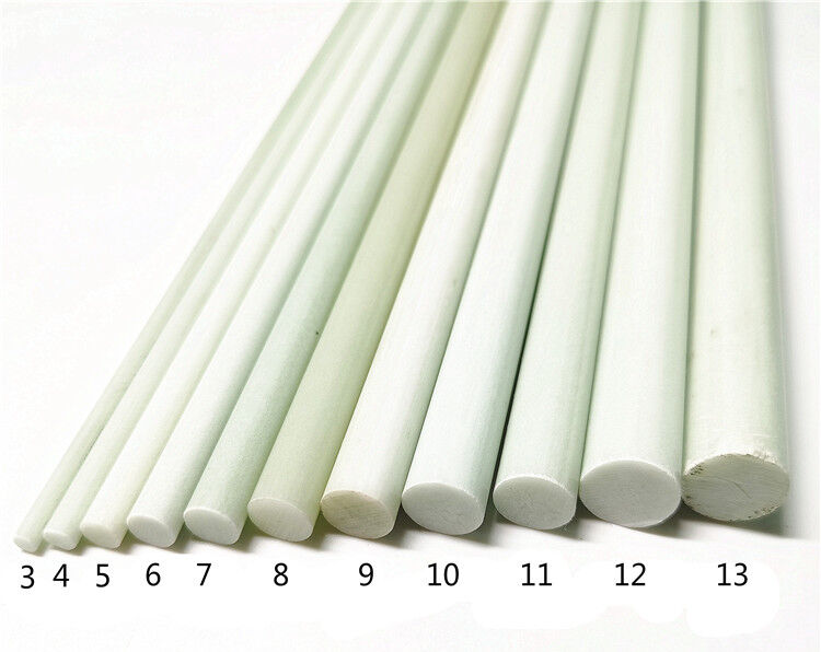 Lot De 10 Tiges Flexibles En Fibre De Verre 8mm - 50cm, Haute Rigidité Pour Projets Techniques
