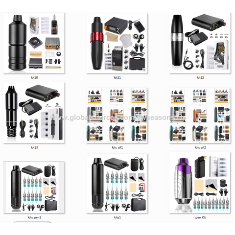 Kit Económico de Máquina de Tatuaje con Bobina Simple y Cartuchos para Máquina Rotativa