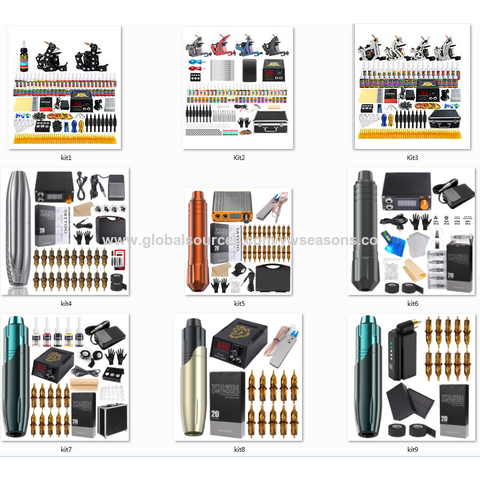 Kit Económico de Máquina de Tatuaje con Bobina Simple y Cartuchos para Máquina Rotativa