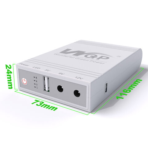 Mini Portable UPS 5V/9V/12V Uninterruptible Power Supply Battery Backup  10400mAh