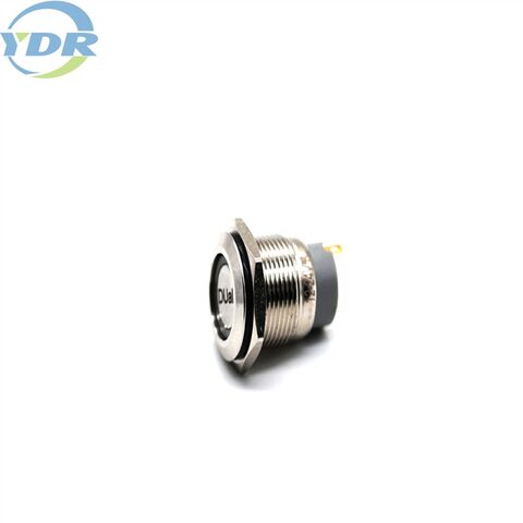Interruptor de Botón Metálico de 16mm con Auto-Bloqueo IP67 con Patrón LED para Bicicleta