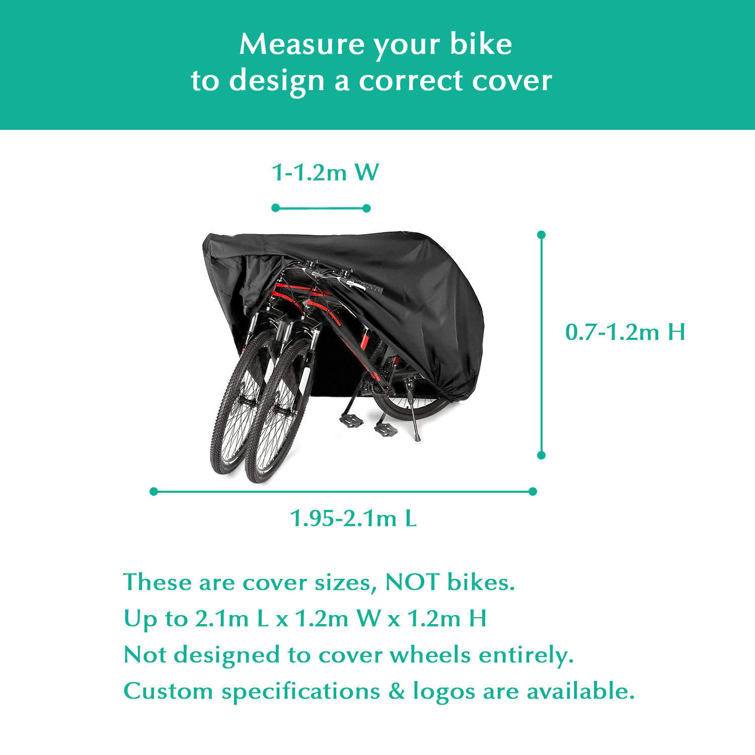 Housse de vélo étanche avec trous de verrouillage, housse anti-poussière  pour stockage