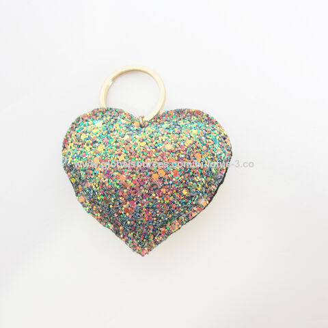 SPARKLE HEART KEYRING AND CLIP