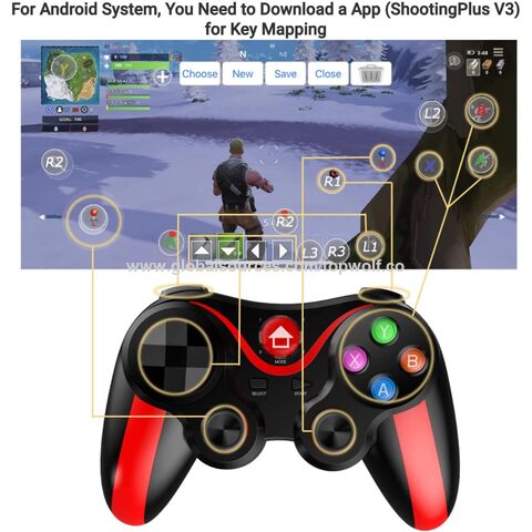Wireless Android Game Controller for PUBG Fotnite, Key Mapping Gamepad  Joystick for Samsung, HTC, LG, Google Pixel and More, Support 10 inch Tablet